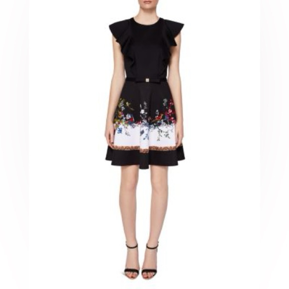 Ted Baker Shaelin Opulent Fauna Ruffle Dress